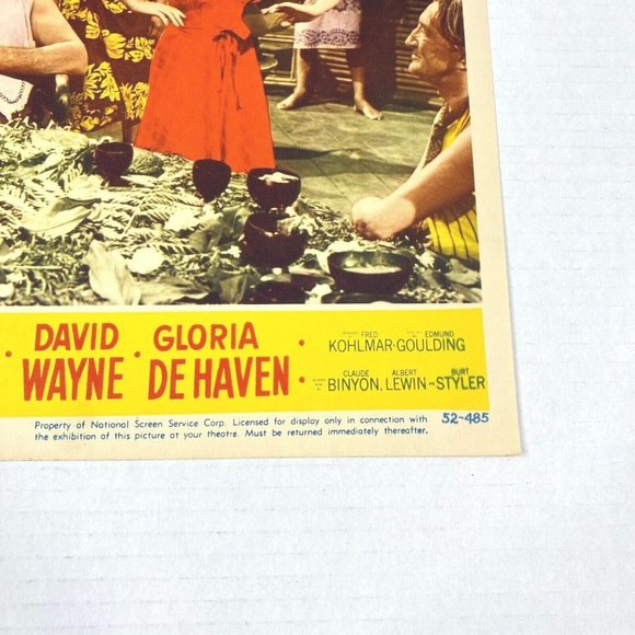 Down Among The Sheltering Palms 1953 Lobby Card Movie Poster Mitzi Gaynor Comedy - Picture 5 of 7